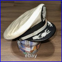 JAPAN MADE U. S. Air Force Field Grade Officer White Top Bullion Visor Cap