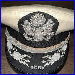 JAPAN MADE U. S. Air Force Field Grade Officer White Top Bullion Visor Cap