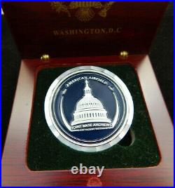 JOINT BASE ANDREWS HOME OF AIR FORCE ONE WASHINGTON D. C. 1.75 COIN With WOOD BOX