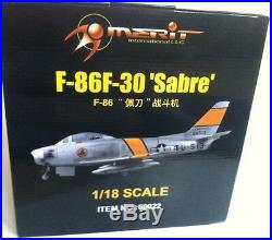 Jsi Merit 1/18 Scale Aircraft Usaf F-86f Sabre Jet, Korean War, Major J. Jaba