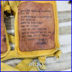 Korean War USAF Air Force 1951 Dated B-5 Pneumatic Life Preserver