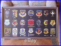 LOT of(21) USAF SQUADRON PATCHES with RIBBONS, RANK, WINGS, INSIGNIA'S MUST SEE