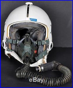 Land Mfg HGU-2a/P Flight Helmet with Oxygen Mask Flying Carry Bag Visor NAMED USAF