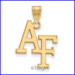 LogoArt 925 Silver Gold-plated United States Air Force Academy A-F Large Pendant