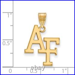 LogoArt 925 Silver Gold-plated United States Air Force Academy A-F Large Pendant