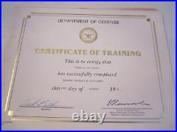 Lot Of 8 U. S. Air Force Certificates Of Training Dept. Of Defense'89'93 Rh-5