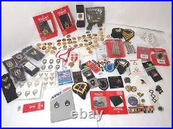 Lot Of US Military Army Air Force Patches Pins Medal Coin Lot Vanguard Etc