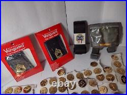 Lot Of US Military Army Air Force Patches Pins Medal Coin Lot Vanguard Etc