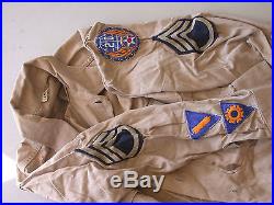 Lot WWII + later uniform -U. S. Army Air Forces 20th patches'52 jacket