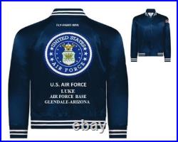 Macdill Air Force Basetampa-floridausaf Embroidered Satin Jacket(back Only)