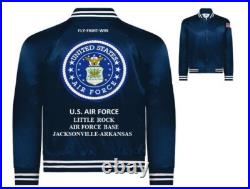 Macdill Air Force Basetampa-floridausaf Embroidered Satin Jacket(back Only)