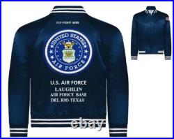 Macdill Air Force Basetampa-floridausaf Embroidered Satin Jacket(back Only)