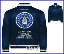 Macdill Air Force Basetampa-floridausaf Embroidered Satin Jacket(back Only)