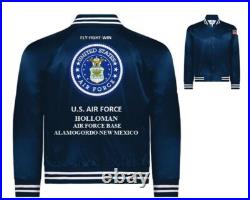 Macdill Air Force Basetampa-floridausaf Embroidered Satin Jacket(back Only)