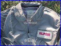 Made in USA New ALPHA US Air Force CWU 36/P Lightweight Mil-Spec Jacket S