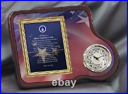 Mahogany Air Force Clock Military Gift