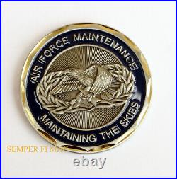 Maintenance Us Air Force Challenge Coin Usaf Pin Up Veteran Fighter Maint Eagle