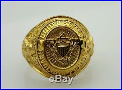 Men's 10kt United States Naval Air Force Ring 8.5grams free shipping