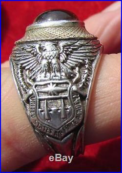 Mens 14kt United States Air Force Class Ring white Gold