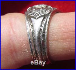 Mens 14kt United States Air Force Class Ring white Gold