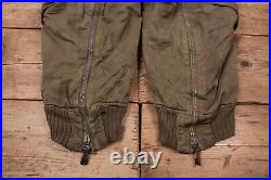 Mens Vintage USAF A11 WW2 OD Green Fur Lined Flying Trousers 30 x 30 XR 9725
