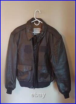 Mens Vintage U. S. Military Type A-2 Leather Flight Jacket By Saddlery Cooper 44R