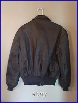 Mens Vintage U. S. Military Type A-2 Leather Flight Jacket By Saddlery Cooper 44R