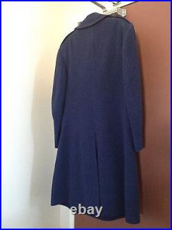 Military Air Force Coat Uniform Scovill Blue Wool Silver Buttons Antique 37S USA