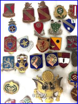 Military Lot 85+ DUI Insignia Hat Pins Rank Army Navy USAF Vintage Junk Drawer