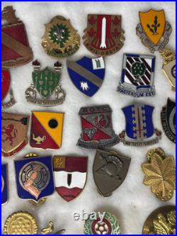 Military Lot 85+ DUI Insignia Hat Pins Rank Army Navy USAF Vintage Junk Drawer