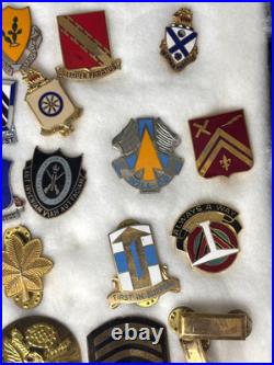 Military Lot 85+ DUI Insignia Hat Pins Rank Army Navy USAF Vintage Junk Drawer
