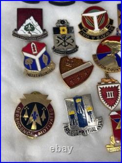 Military Lot 85+ DUI Insignia Hat Pins Rank Army Navy USAF Vintage Junk Drawer
