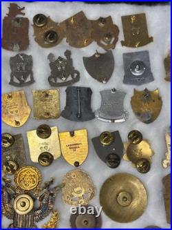 Military Lot 85+ DUI Insignia Hat Pins Rank Army Navy USAF Vintage Junk Drawer