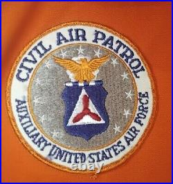 Military USAF Civial Air Patrol Gold eagle Orange Jumpsuit 44-R USA Patch Shield