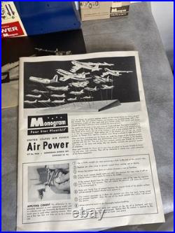 Monogram 1959 Original US Air Force Air Power 18 Plane Models Complete PA56 398