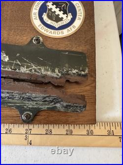 Mounted piece crashed F-15 Edwards AFB Flight Test Center 1960s airplane VTG