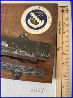 Mounted piece crashed F-15 Edwards AFB Flight Test Center 1960s airplane VTG