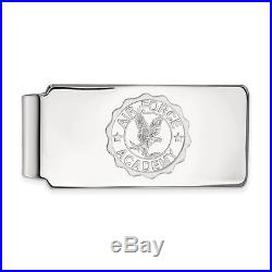 NCAA 10K White Gold United States Air Force Academy Crest Money Clip