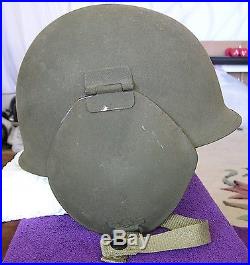 Near Mint Wwii Army Air Force M3 Flak Helmet With Original Instruction Sheet