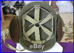 Near Mint Wwii Army Air Force M3 Flak Helmet With Original Instruction Sheet