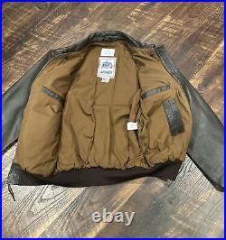 NEW Avirex (King of Sky) Type A-2 Brown Leather AF Flight Bomber Jacket 42R