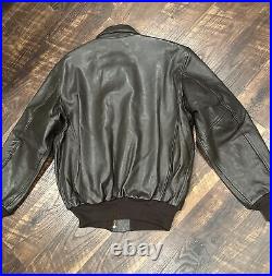 NEW Avirex (King of Sky) Type A-2 Brown Leather AF Flight Bomber Jacket 42R