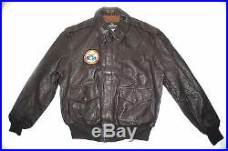 New Us Air Force Usaf Flyers Men's Leather Type A-2 Flight Jacket Size 42r