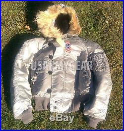 NEW US Made Corint Cold Weather N-2B Parka Military Air Force Jacket Coat Silver