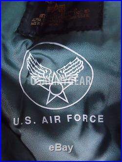 NEW Vintage ALPHA US Made New Oldstock B-15 US Air Force Pilot Flight Jacket M