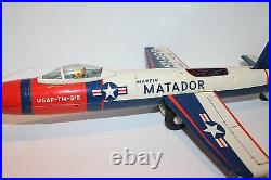 NICE Seldom Seen Tin Bandai Friction Powered USAF Martin Matador Jet Fighter