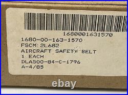 NOS Vintage Aircraft Safety Belt Seat Lap Belt US Military Lot Of 3