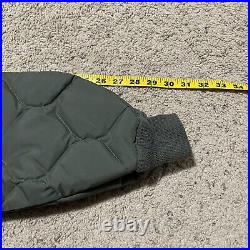 NWOT! Mens Medium Vintage US Air Force Liner Flyers CWU-9/P Jacket Green Quilted
