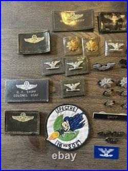 Named USAF Colonel G. F. Shipp Insignia Group with Crew Checklist Book Spectre 16th