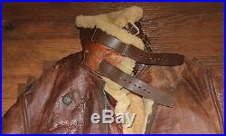 Named WWII US Army Air Force B-3 Leather Bomber Flight Jacket B3 Coat 38R